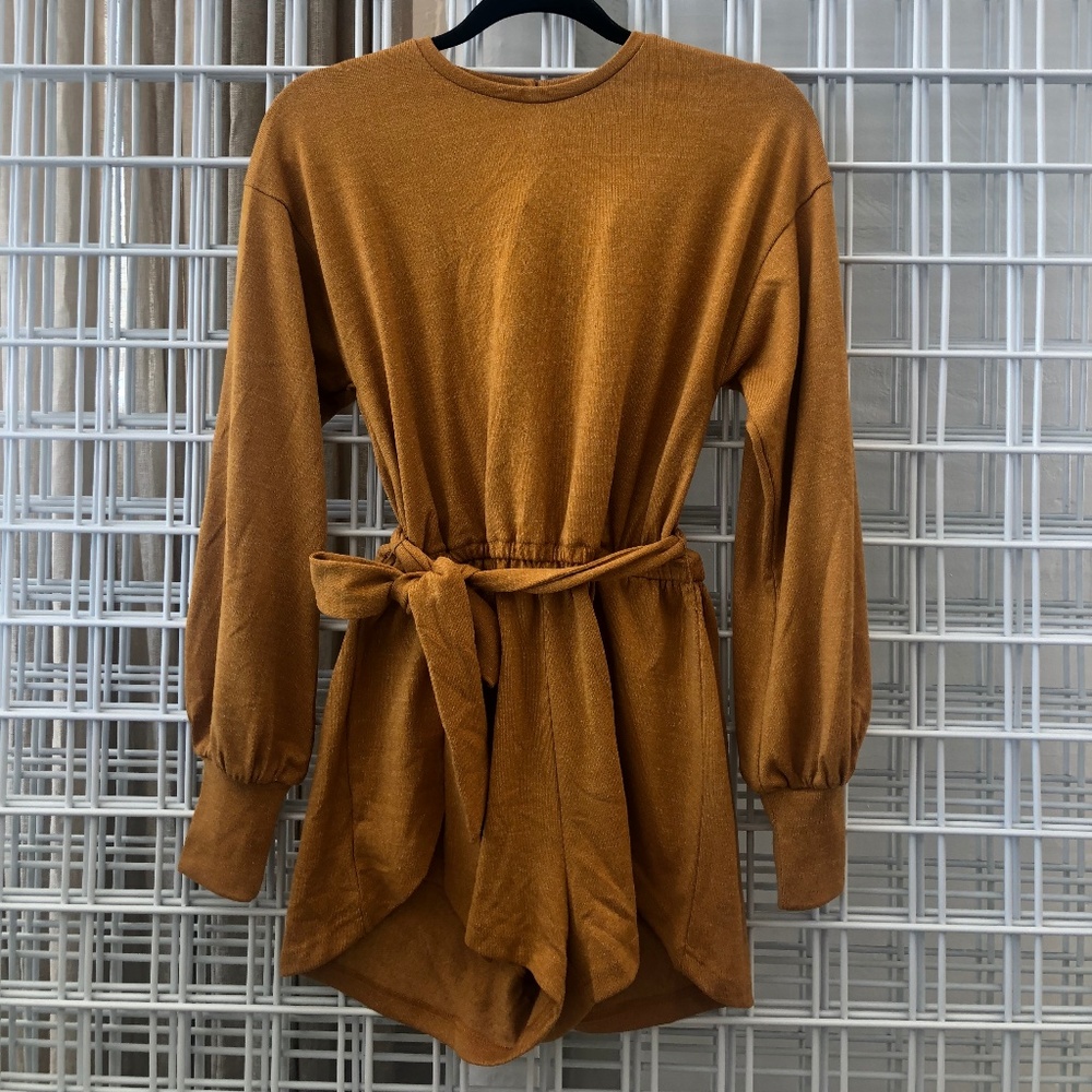 The Fifth Label Longsleeve Playsuit - Mustard